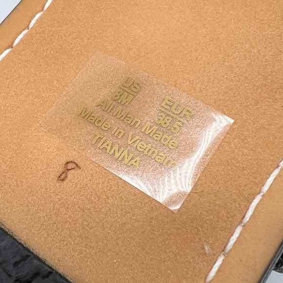 Sam Edelman Tianna Women's Gladiator Sandals Size 8 Gold Charm Black Woven Shoes - Picture 10 of 12